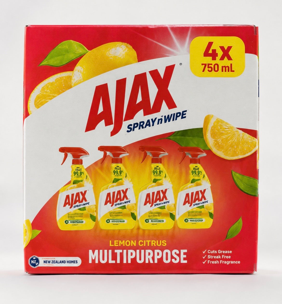 Ajax Spray n Wipe 4x 750ML