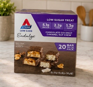 Atkins Endulge Chocolate, Coconut & Caramel Nut Bars 20pk