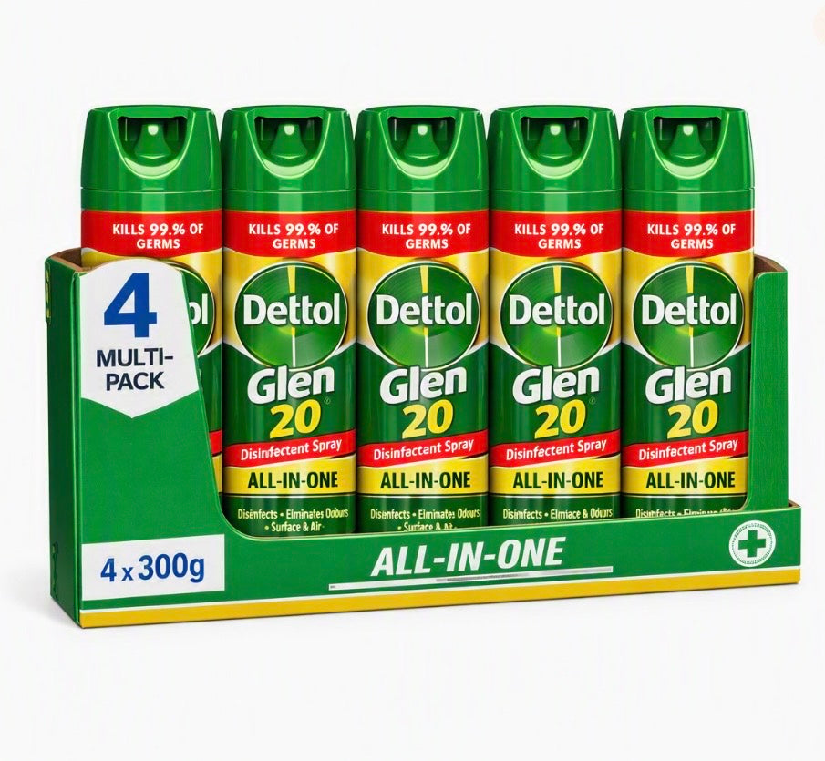 Dettol Glen 20 Disinfectant Spray 4x300g