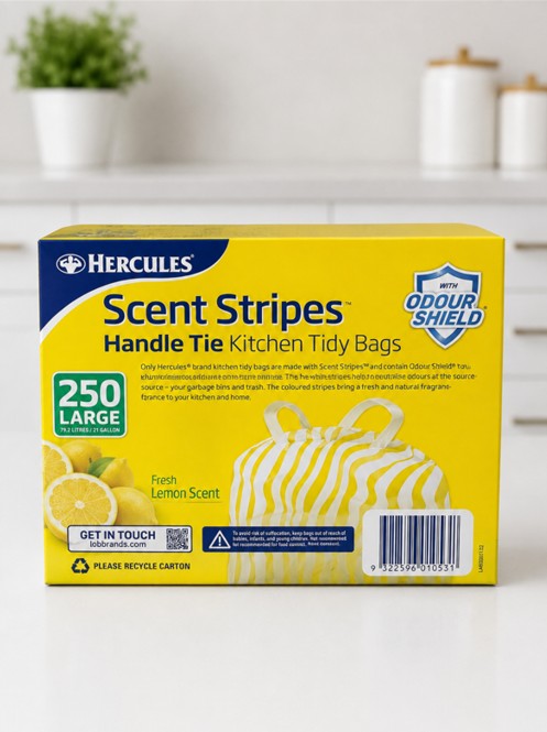 Hercules Large Kitchen Tidy Bags 250 CT Lemon