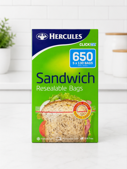 Hercules Sandwich Resealable Bag 650 CT