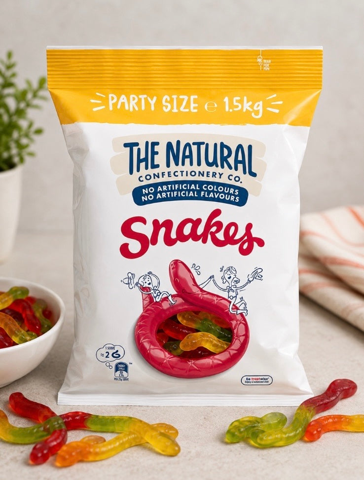 Natural Confectionery Snakes 1.5kg