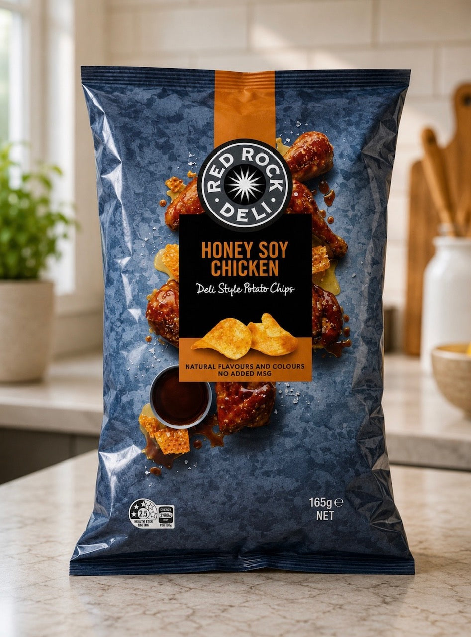 Red Rock Deli Honey Soy Chicken Potato Chips 640g
